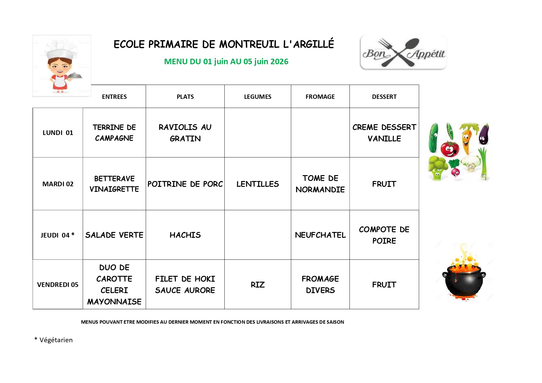 Vie scolaire Montreuil-l’Argillé